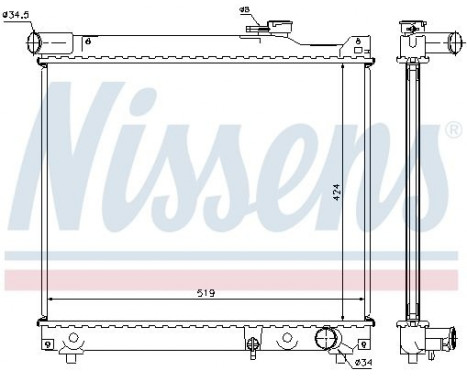 Radiator, engine cooling 64165 Nissens