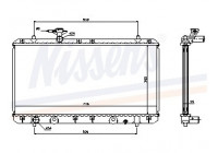 Radiator, engine cooling 64167A Nissens