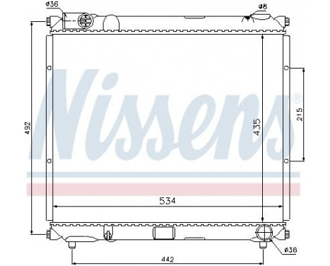 Radiator, engine cooling 64169 Nissens, Image 2