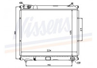 Radiator, engine cooling 64169 Nissens