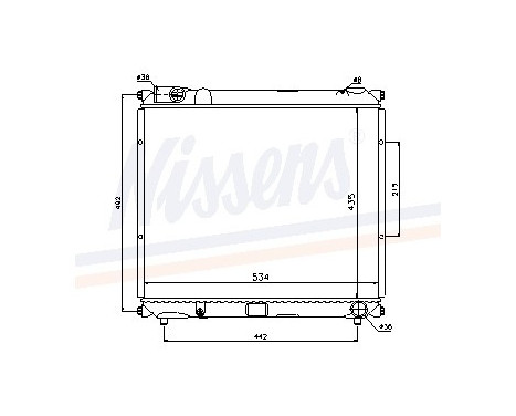 Radiator, engine cooling 64169 Nissens