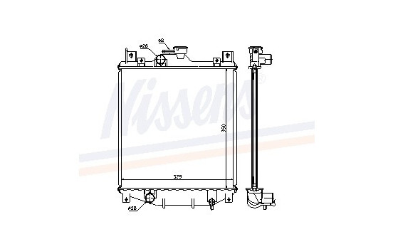 Radiator, engine cooling 64173A Nissens