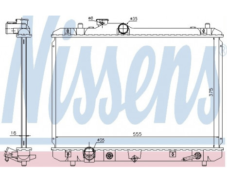 Radiator, engine cooling 641755 Nissens