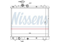 Radiator, engine cooling 641758 Nissens