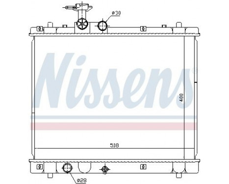 Radiator, engine cooling 641758 Nissens