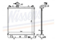 Radiator, engine cooling 64175A Nissens