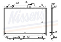 Radiator, engine cooling 64176 Nissens