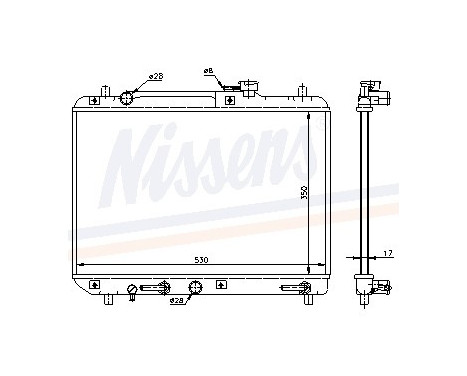Radiator, engine cooling 64176 Nissens