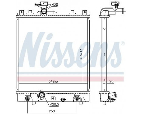 Radiator, engine cooling 641763 Nissens