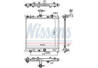 Radiator, engine cooling 641777 Nissens