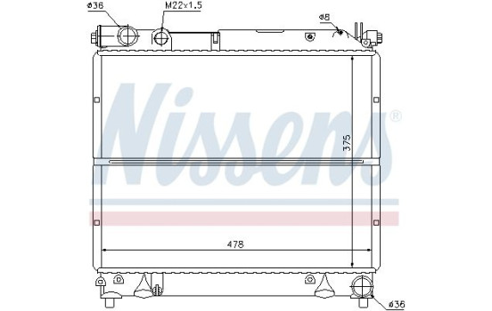 Radiator, engine cooling 64178 Nissens