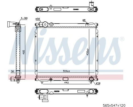 Radiator, engine cooling 64179 Nissens, Image 5