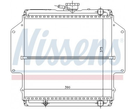 Radiator, engine cooling 64184 Nissens