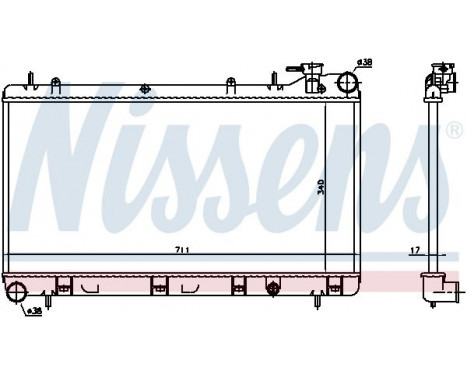 Radiator, engine cooling 64185 Nissens
