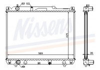 Radiator, engine cooling 64196A Nissens