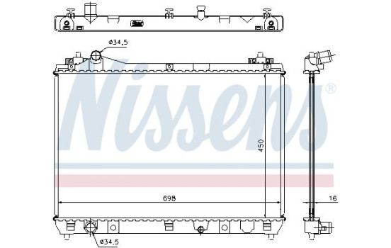 Radiator, engine cooling 64200 Nissens, Image 2