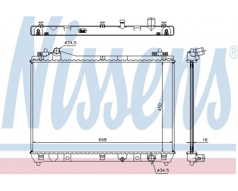 Radiator, engine cooling 64202 Nissens