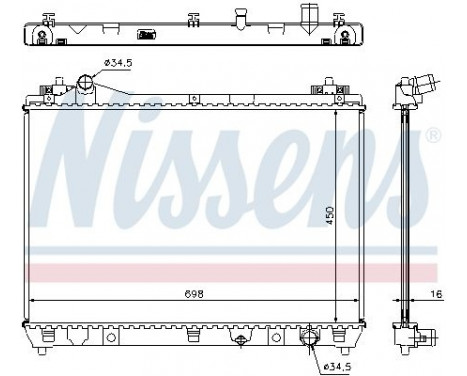 Radiator, engine cooling 64202 Nissens, Image 2