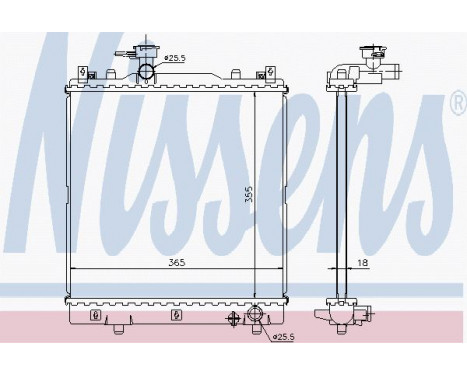 Radiator, engine cooling 64204 Nissens