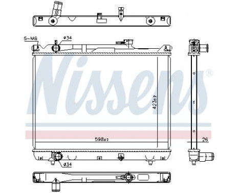 Radiator, engine cooling 64206 Nissens