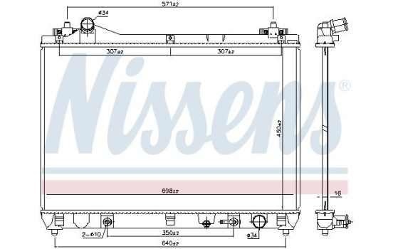Radiator, engine cooling 64253 Nissens, Image 6