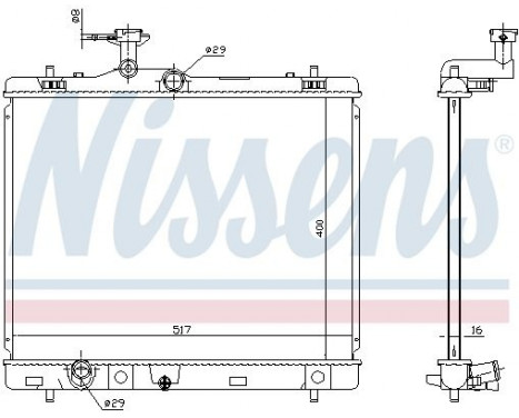 Radiator, engine cooling 64257 Nissens