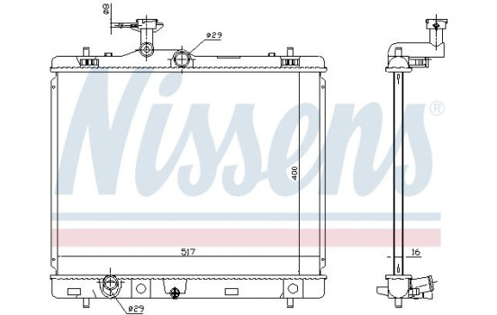 Radiator, engine cooling 64257 Nissens