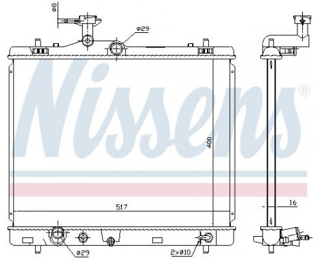 Radiator, engine cooling 64258 Nissens
