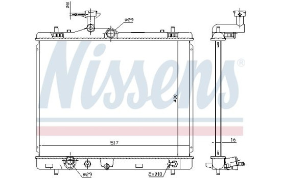 Radiator, engine cooling 64258 Nissens