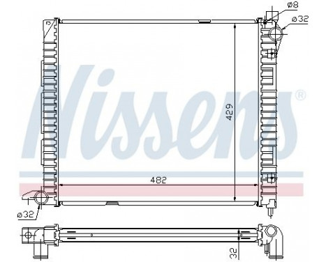 Radiator, engine cooling 64300A Nissens, Image 2