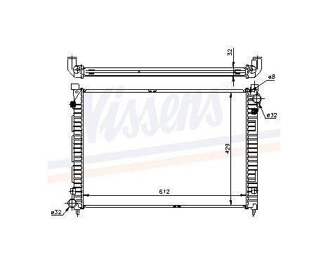 Radiator, engine cooling 64301A Nissens
