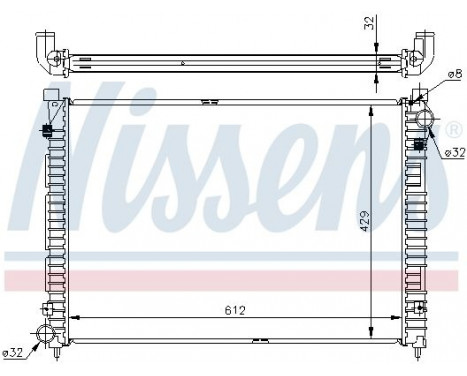 Radiator, engine cooling 64301A Nissens, Image 2