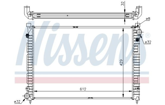 Radiator, engine cooling 64301A Nissens, Image 2