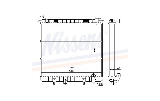 Radiator, engine cooling 64302A Nissens