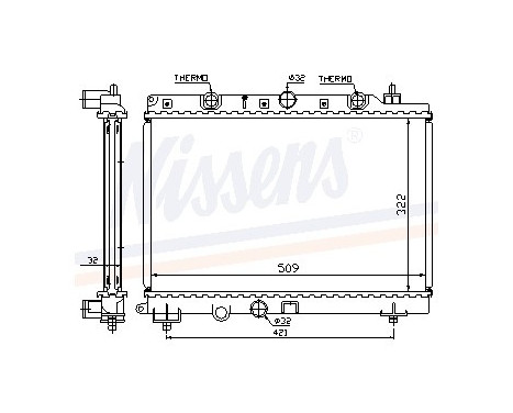 Radiator, engine cooling 64304A Nissens