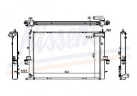 Radiator, engine cooling 64308A Nissens