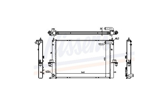 Radiator, engine cooling 64308A Nissens