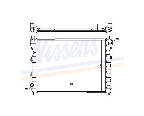 Radiator, engine cooling 64310A Nissens
