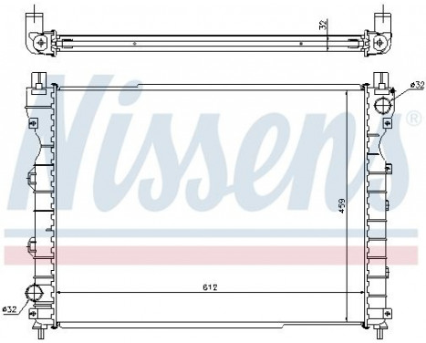 Radiator, engine cooling 64310A Nissens, Image 2