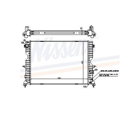 Radiator, engine cooling 64312A Nissens