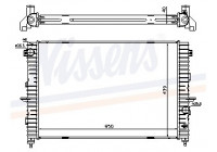 Radiator, engine cooling 64313A Nissens