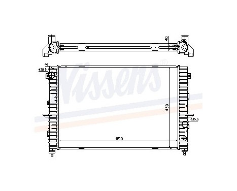 Radiator, engine cooling 64313A Nissens