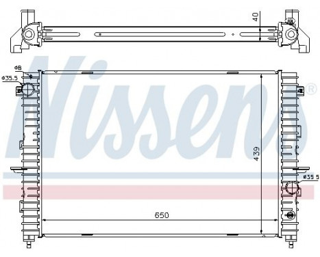 Radiator, engine cooling 64313A Nissens, Image 2