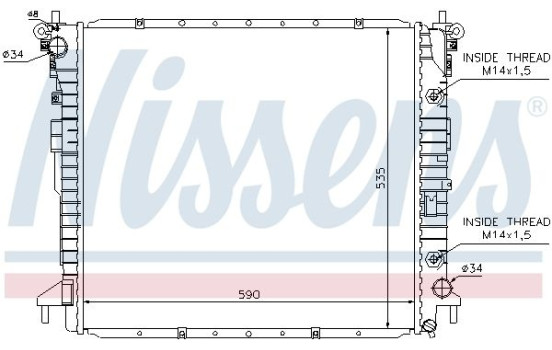 Radiator, engine cooling 64317 Nissens, Image 2