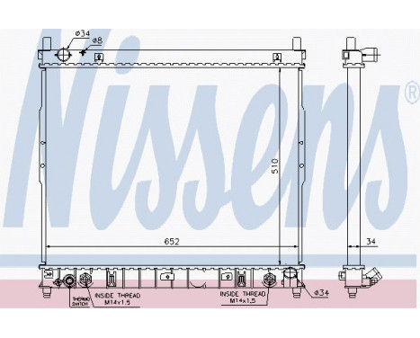 Radiator, engine cooling 64318 Nissens