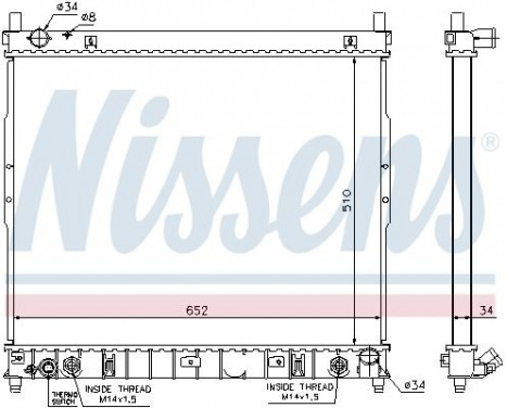 Radiator, engine cooling 64318 Nissens, Image 2