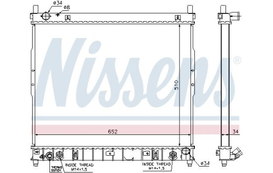 Radiator, engine cooling 64318 Nissens, Image 2