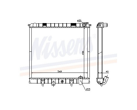 Radiator, engine cooling 64319A Nissens