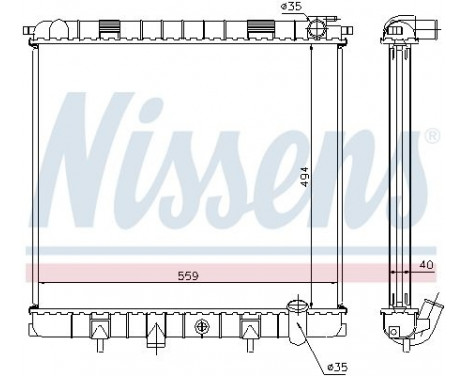 Radiator, engine cooling 64319A Nissens, Image 2