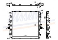 Radiator, engine cooling 64320A Nissens
